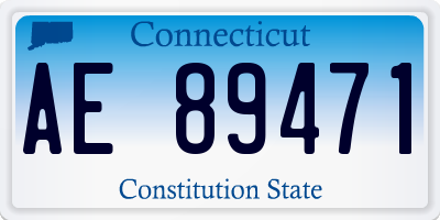 CT license plate AE89471