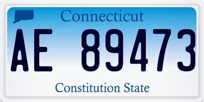 CT license plate AE89473