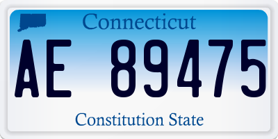 CT license plate AE89475