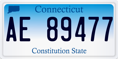 CT license plate AE89477