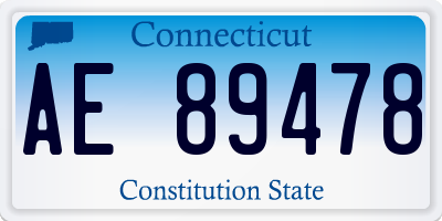 CT license plate AE89478