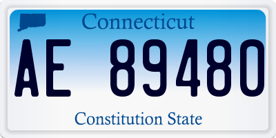 CT license plate AE89480