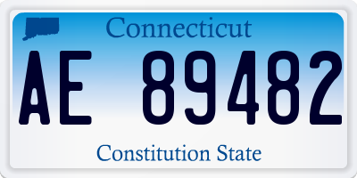 CT license plate AE89482