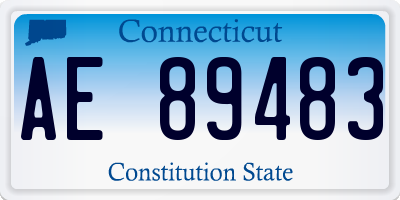 CT license plate AE89483