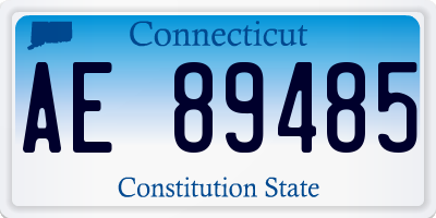 CT license plate AE89485