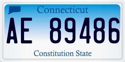 CT license plate AE89486