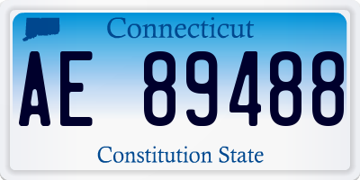 CT license plate AE89488