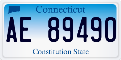 CT license plate AE89490