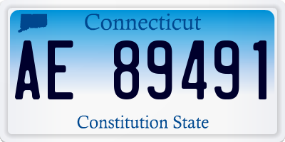 CT license plate AE89491