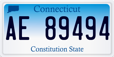 CT license plate AE89494