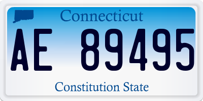 CT license plate AE89495