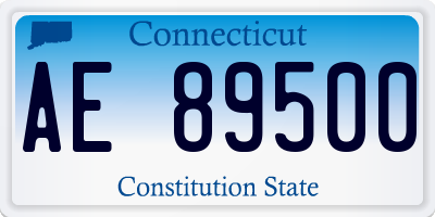 CT license plate AE89500