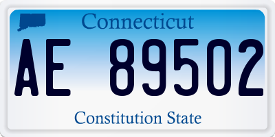 CT license plate AE89502