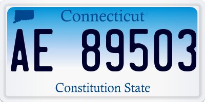 CT license plate AE89503