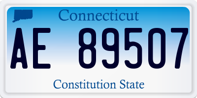 CT license plate AE89507