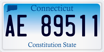 CT license plate AE89511