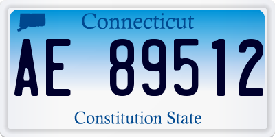 CT license plate AE89512