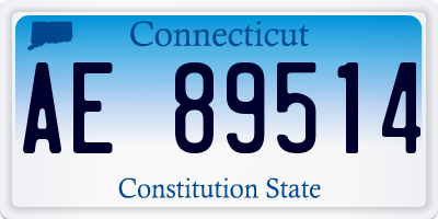 CT license plate AE89514