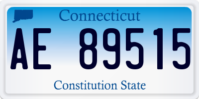 CT license plate AE89515