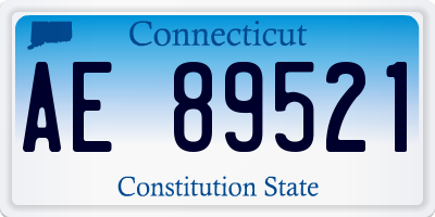 CT license plate AE89521