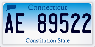 CT license plate AE89522