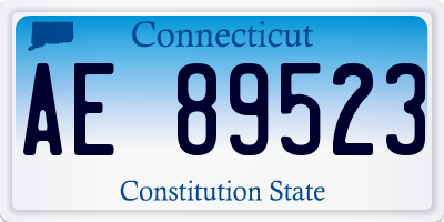 CT license plate AE89523