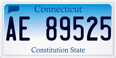 CT license plate AE89525