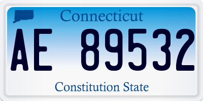 CT license plate AE89532