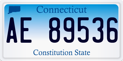 CT license plate AE89536