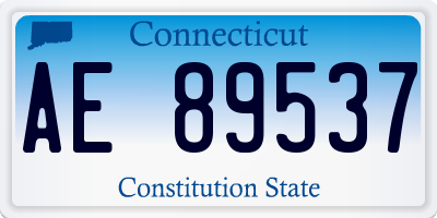 CT license plate AE89537