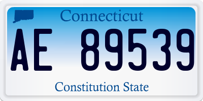 CT license plate AE89539