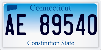 CT license plate AE89540