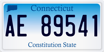 CT license plate AE89541