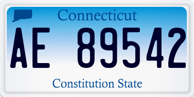 CT license plate AE89542