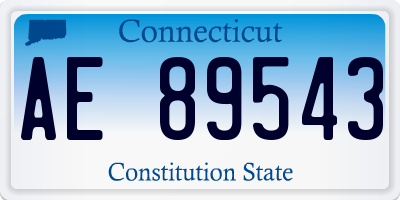 CT license plate AE89543