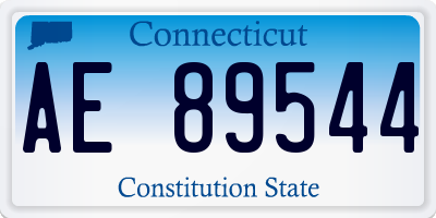 CT license plate AE89544