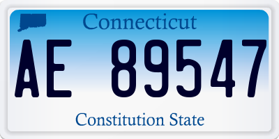 CT license plate AE89547