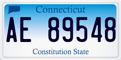 CT license plate AE89548