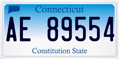 CT license plate AE89554