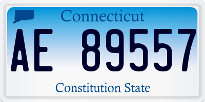 CT license plate AE89557