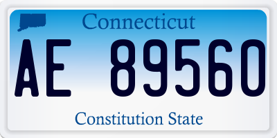 CT license plate AE89560