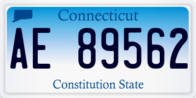 CT license plate AE89562