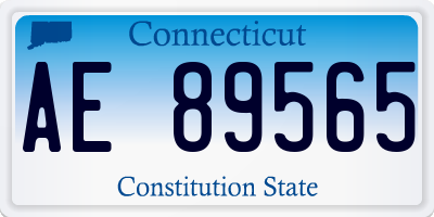 CT license plate AE89565