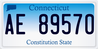 CT license plate AE89570