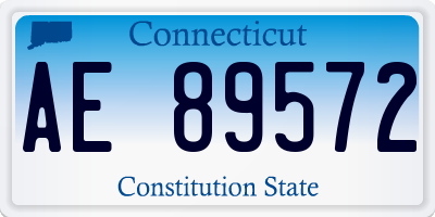 CT license plate AE89572