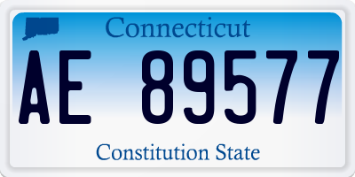 CT license plate AE89577