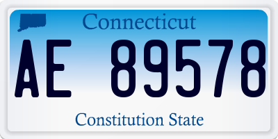 CT license plate AE89578