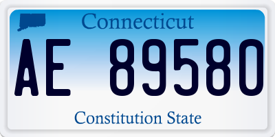 CT license plate AE89580