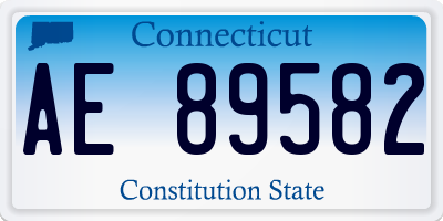 CT license plate AE89582