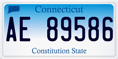 CT license plate AE89586